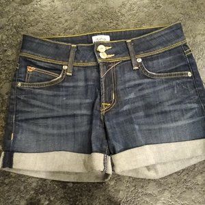 HUDSON Croxley Shorts, cuffed, mid thigh, 3.5" inseam, size 25